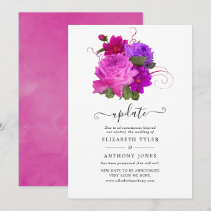 Vintag Chic Floral Wedding Update Einladung