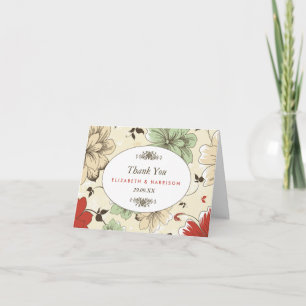 Vintag Chic Floral Wedding Vielen Dank Dankeskarte