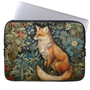 Vintag Chic Fox Botanischer Wald William Morris Laptopschutzhülle