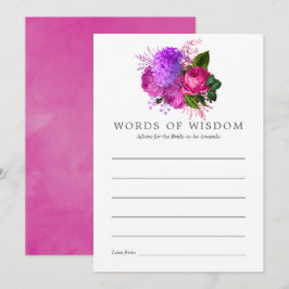 Vintag Chic Fuchsia & Lila Brautparty Beratung Einladung