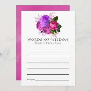 Vintag Chic Fuchsia & Lila Brautparty Beratung Einladung