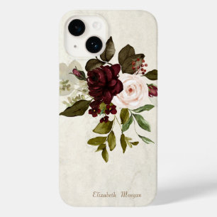Vintag Chic Lace Burgundy Blume Case-Mate iPhone 14 Hülle