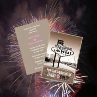 Vintag Chic Las Vegas Hochzeitseinladung Einladung