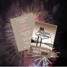 Vintag Chic Las Vegas Hochzeitseinladung