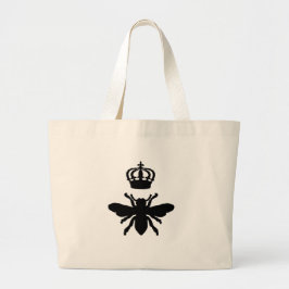 Vintag Chic Queen Bee Silhouette Jumbo Stoffbeutel