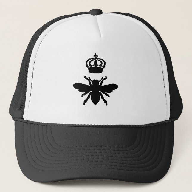 Vintag Chic Queen Bee Silhouette Truckerkappe (Vorderseite)