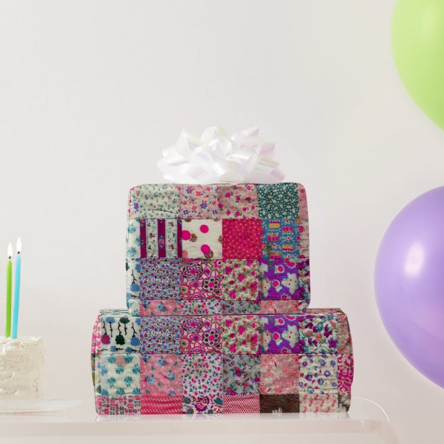 Vintag Chic Quilt Geschenkpapier (Partygeschenke)
