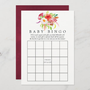 Vintag Chic Rustic Charm Baby Dusche Bingo Einladung