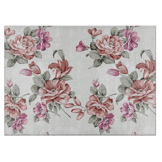 Vintag Chic Shabby Girly Blume Schneidebrett (Vorderseite)