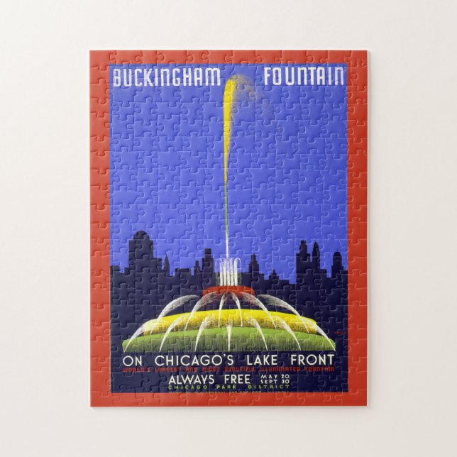 Vintag Chicago Buckingham Puzzle (Vertikal)