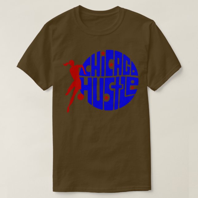 Vintag Chicago Hustle WBL Basketball TShirt (Design vorne)