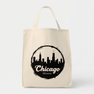 Vintag Chicago Illinois City Skyline Retro Travel Tragetasche