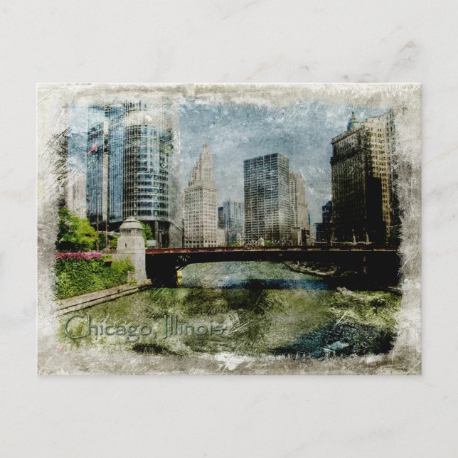 Vintag Chicago Postcard Postkarte (Vorderseite)