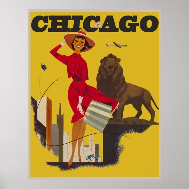 Vintag Chicago Poster (Vorne)