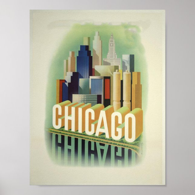 Vintag Chicago Poster (Vorne)