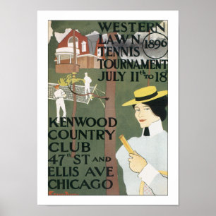 Vintag Chicago Tennis Poster
