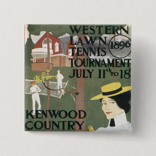 Vintag Chicago Tennis Poster Button
