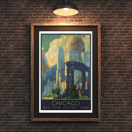Vintag Chicago Travel Poster