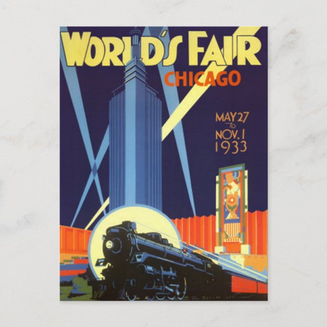 Vintag Chicago, USA - Postkarte (Vorderseite)