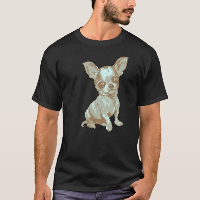 Vintag Chihuahua T-Shirt (Vorderseite)