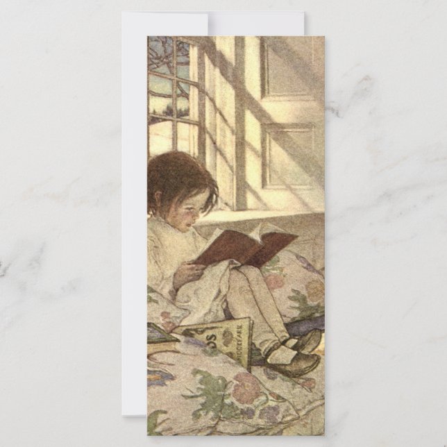 Vintag Child Reading a Book, Jessie Willcox Smith (Vorderseite)