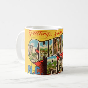 Vintag Chimney Rock NC Postkarte Kaffeetasse