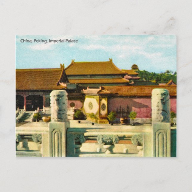 Vintag, China, Peking, Kaiserpalast Postkarte (Vorderseite)