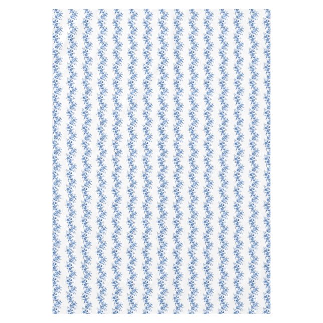 Vintag Chinoiserie Blau Roses Tischdecke (Vorderseite)