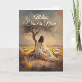 Vintag Christus ist Ostern Christlich Religiös Einladung