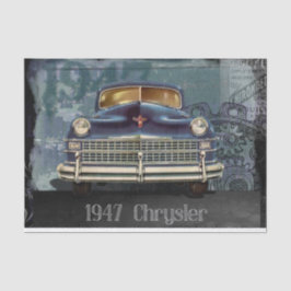 Vintag Chrysler Car-Decodipage von 1947 Seidenpapier
