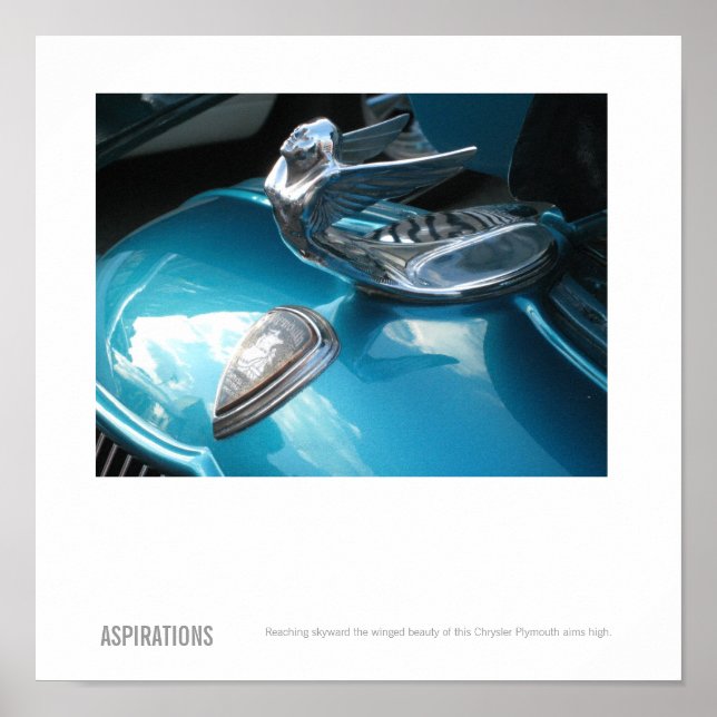Vintag Chrysler Plymouth Hood Ornament Fotografie Poster (Vorne)