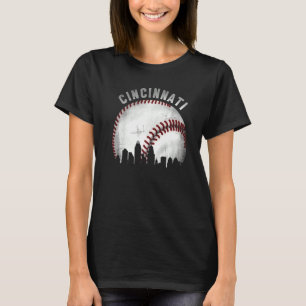 Vintag Cincinnati Skyline City Baseball T-Shirt