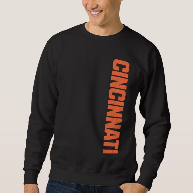 Vintag Cincinnati USA Heimat City Varsity Cinci Sweatshirt (Vorderseite)