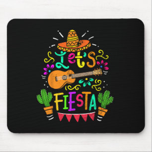 Vintag Cinco De Mayo Cactus Sombrero Guitar Mousepad