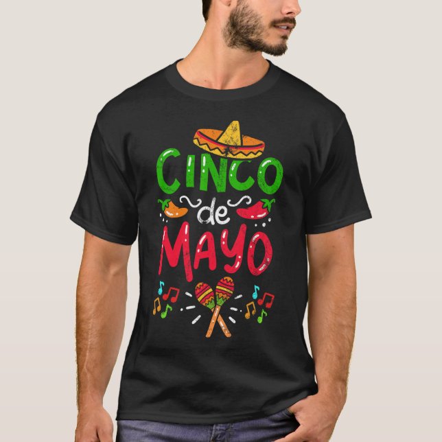 Vintag Cinco De Mayo Mexiko T-Shirt (Vorderseite)