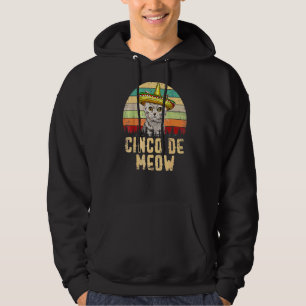 Vintag Cinco De Meow Mexico Mayo Cats Cinco De Ma Hoodie