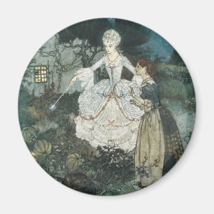 Vintag Cinderella Fairy Godmutter von Edmund Dulac Magnet