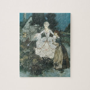 Vintag Cinderella Fairy Godmutter von Edmund Dulac Puzzle