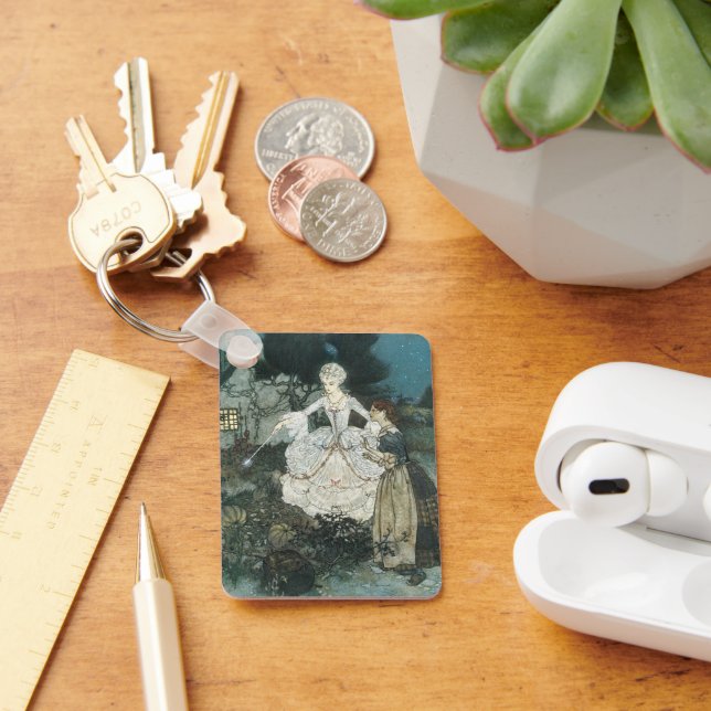 Vintag Cinderella Fairy Godmutter von Edmund Dulac Schlüsselanhänger (Schreibtisch)