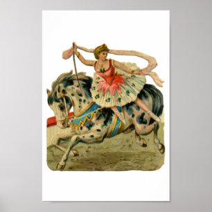 Vintag Circus Ballerina Girl, Poster