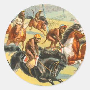 Vintag: Circus Barnum & Bailey - Runder Aufkleber