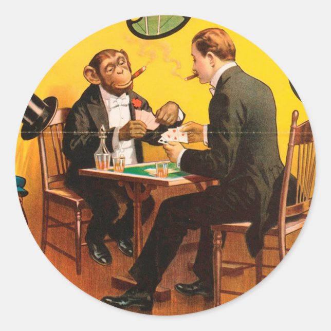 Vintag: Circus Barnum & Bailey - Runder Aufkleber (Vorderseite)