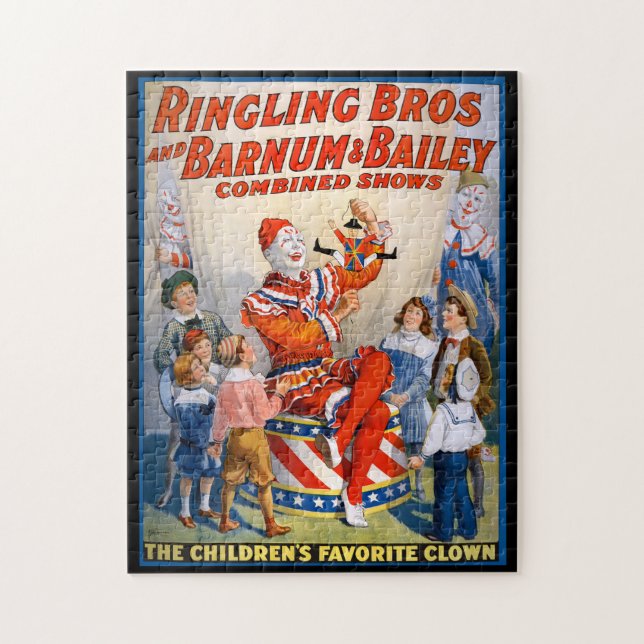 Vintag Circus Clown Show Puzzle (Vertikal)