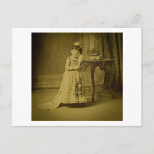 Vintag Circus Freak Woman Postkarte