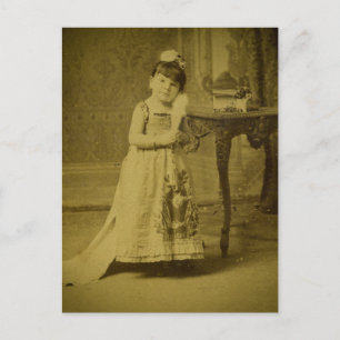 Vintag Circus Freak Woman Postkarte