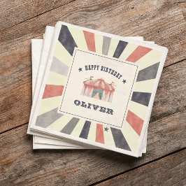 Vintag Circus Personalisiert Geburtstagsparty Serviette