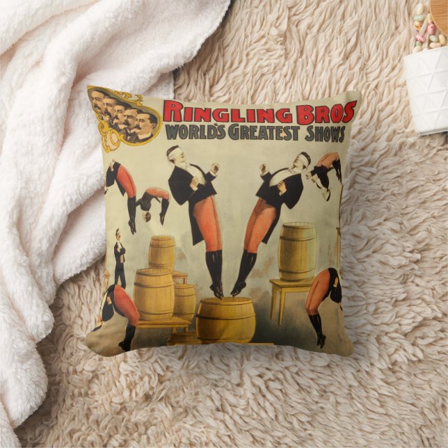 Vintag Circus Sideshow Poster Kissen (Decke)
