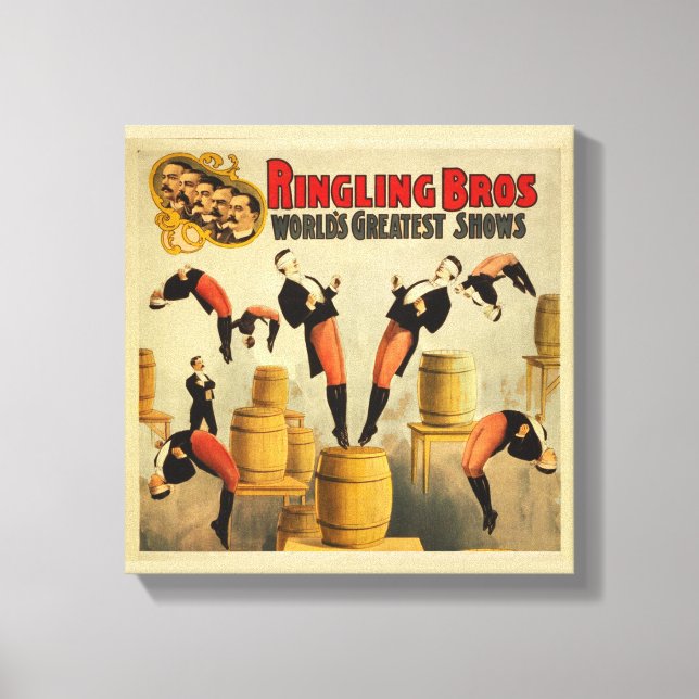 Vintag Circus Sideshow Poster Leinwanddruck (Vorderseite)