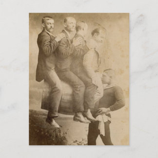 Vintag Circus Strongman Postkarte
