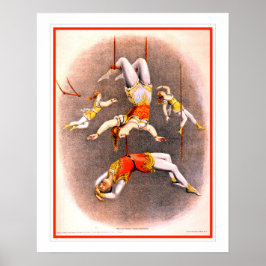 Vintag Circus Trapeze Performers Poster